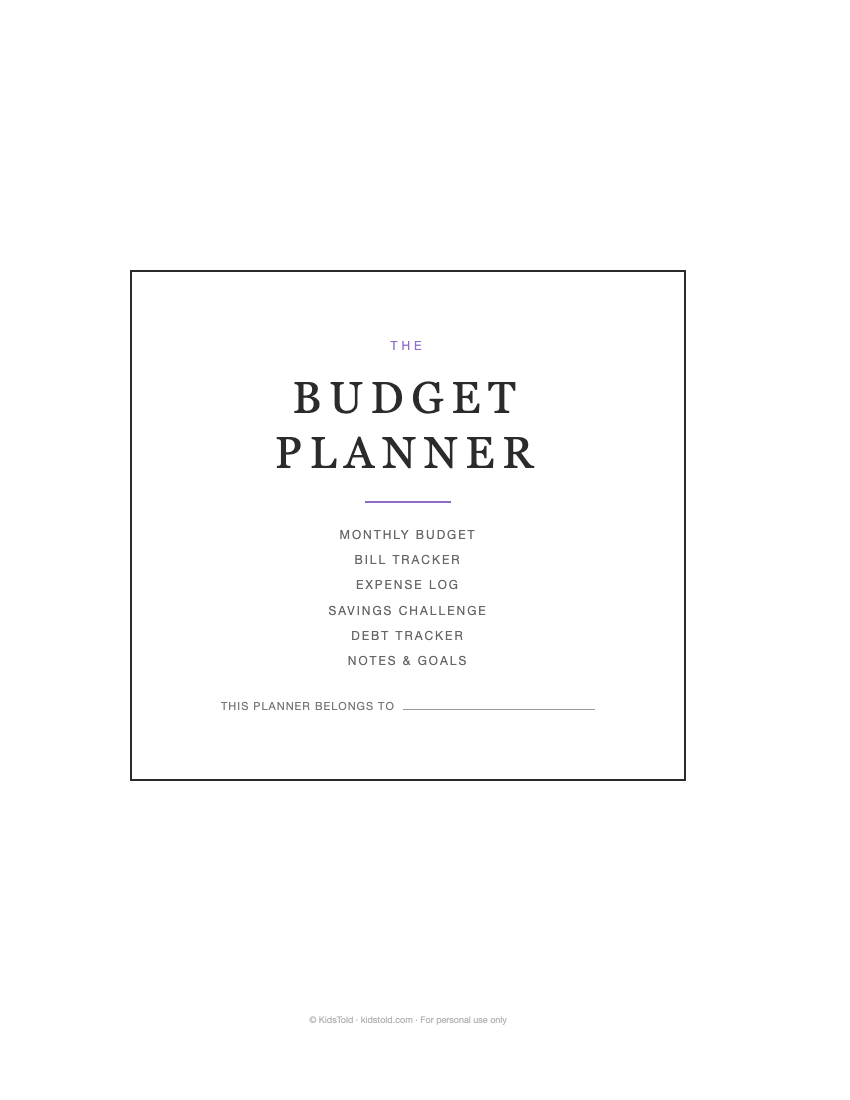 Printable budget planner bundle PDF — bill tracker, expense log, savings challenge